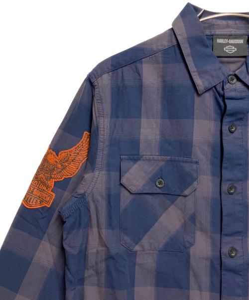 HARLEY-DAVIDSON（ハーレーダビッドソン）HARLEY-DAVIDSON (ハーレーダビッドソン) 長袖シャツ ネイビー サイズ:SIZE M 未使用品の古着・服飾アイテム