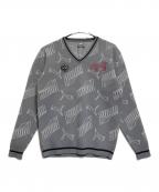 PUMAプーマ）の古着「薄手ニット」｜ライトグレー
