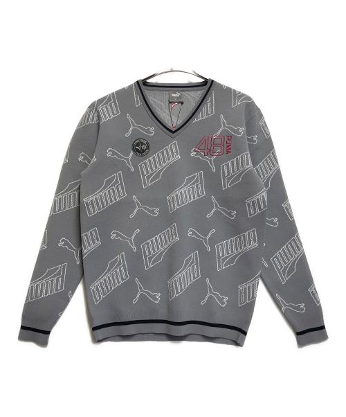 PUMA（プーマ）PUMA (プーマ) 薄手ニット ライトグレー サイズ:SIZE XL 未使用品の古着・服飾アイテム