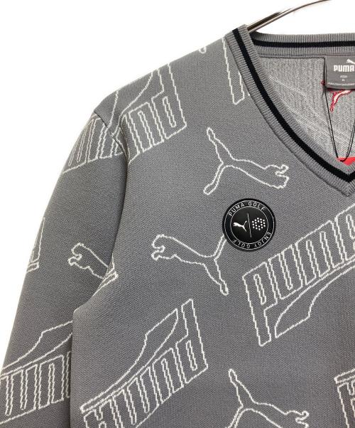PUMA（プーマ）PUMA (プーマ) 薄手ニット ライトグレー サイズ:SIZE XL 未使用品の古着・服飾アイテム