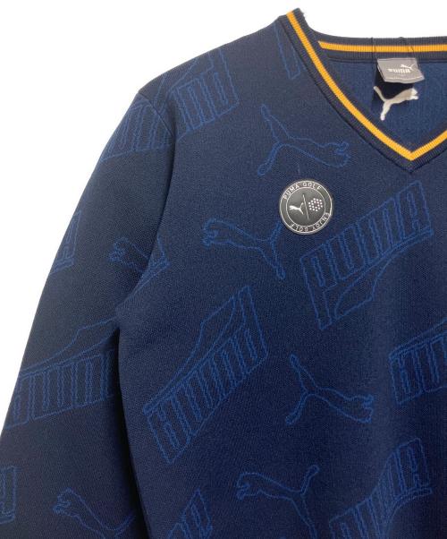 PUMA（プーマ）PUMA (プーマ) 薄手ニット ネイビー サイズ:SIZE XL 未使用品の古着・服飾アイテム