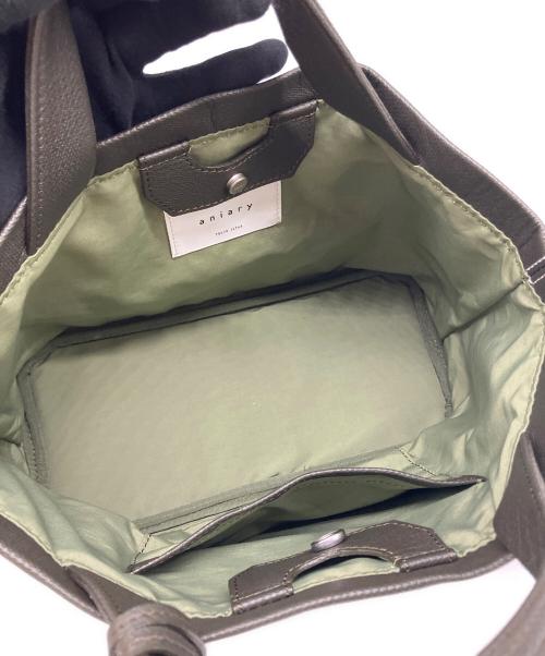 aniary（アニアリ）aniary (アニアリ) ミニレザートートバッグ ダークグレーの古着・服飾アイテム