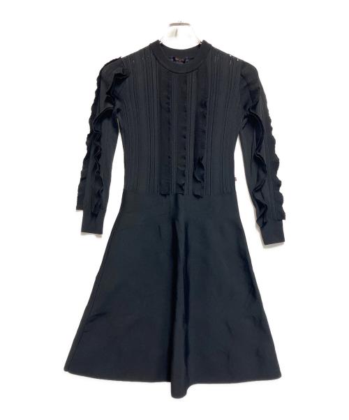 LOUIS VUITTON（ルイ ヴィトン）LOUIS VUITTON (ルイ ヴィトン) ニットワンピース ブラック サイズ:SIZE XSの古着・服飾アイテム