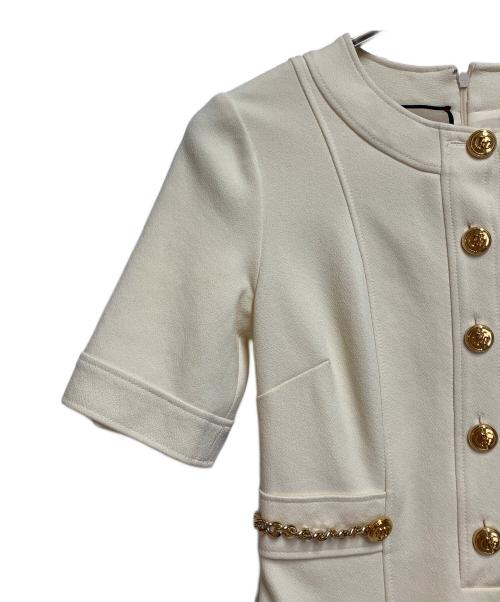 GUCCI（グッチ）GUCCI (グッチ) ショートスリーブワンピース アイボリー サイズ:SIZE XSの古着・服飾アイテム