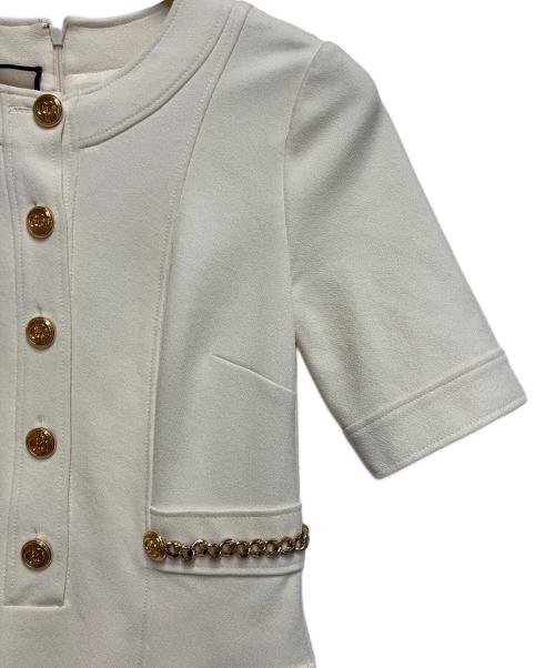 GUCCI（グッチ）GUCCI (グッチ) ショートスリーブワンピース アイボリー サイズ:SIZE XSの古着・服飾アイテム