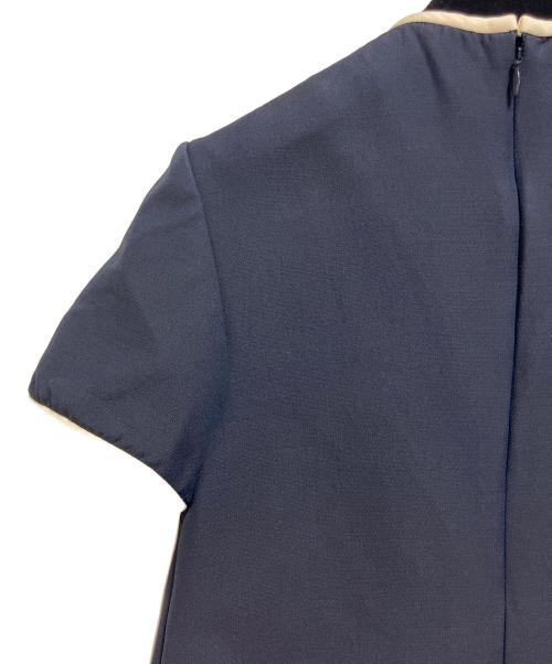 VALENTINO（ヴァレンティノ）VALENTINO (ヴァレンティノ) クレープチュールドレス ネイビー サイズ:SIZE 36の古着・服飾アイテム