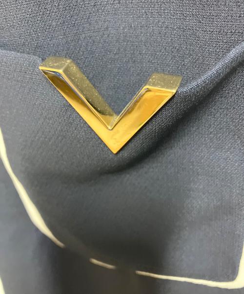 VALENTINO（ヴァレンティノ）VALENTINO (ヴァレンティノ) クレープチュールドレス ネイビー サイズ:SIZE 36の古着・服飾アイテム