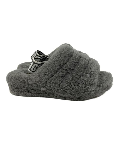 UGG（アグ）UGG (アグ) FLUFF YEAH SLIDE グレー サイズ:SIZE 24cmの古着・服飾アイテム