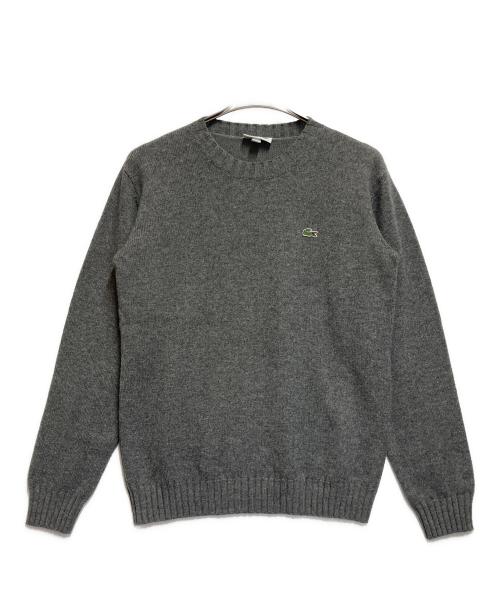 LACOSTE（ラコステ）LACOSTE (ラコステ) カシミヤ混 クルーネック ニット グレー サイズ:SIZE Sの古着・服飾アイテム