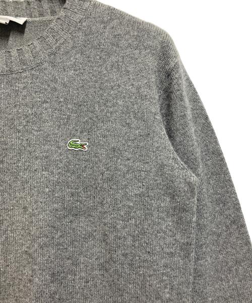 LACOSTE（ラコステ）LACOSTE (ラコステ) カシミヤ混 クルーネック ニット グレー サイズ:SIZE Sの古着・服飾アイテム