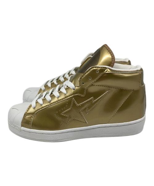 A BATHING APE（アベイシングエイプ）A BATHING APE (アベイシングエイプ) ABATHING APE ゴールド×ホワイト サイズ:SIZE 24.5cmの古着・服飾アイテム