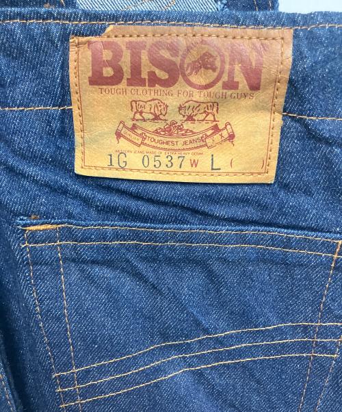 BISON（バイソン）BISON (バイソン) デニムオーバーオール インディゴ サイズ:SIZE Lの古着・服飾アイテム