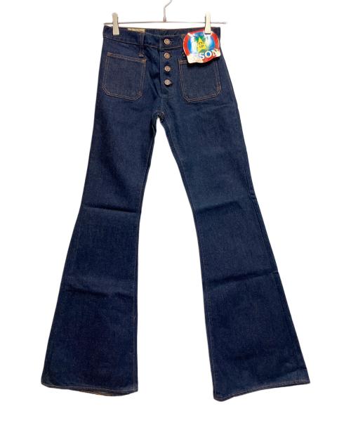 BISON（バイソン）BISON (バイソン) ボタンフライデニムパンツ インディゴ サイズ:SIZE 71cm (W28)の古着・服飾アイテム
