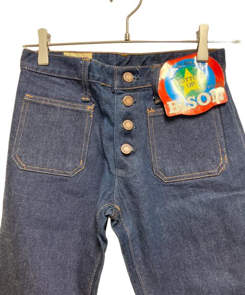 BISON（バイソン）BISON (バイソン) ボタンフライデニムパンツ インディゴ サイズ:SIZE 71cm (W28)の古着・服飾アイテム