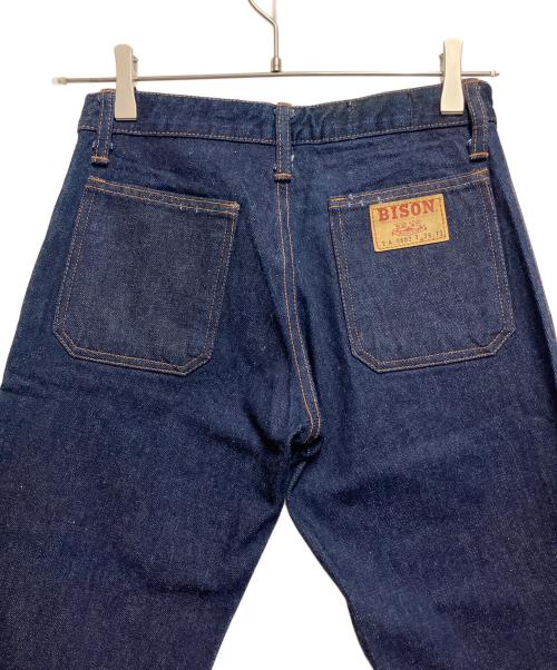 BISON（バイソン）BISON (バイソン) ボタンフライデニムパンツ インディゴ サイズ:SIZE 71cm (W28)の古着・服飾アイテム
