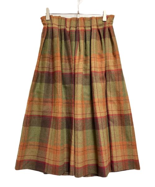 O’NEIL OF DUBLIN（オニールオブダブリン）O’NEIL OF DUBLIN (オニールオブダブリン) ウールスカート ブラウン×グリーン サイズ:SIZE 38の古着・服飾アイテム