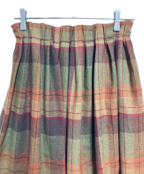 O’NEIL OF DUBLIN（オニールオブダブリン）O’NEIL OF DUBLIN (オニールオブダブリン) ウールスカート ブラウン×グリーン サイズ:SIZE 38の古着・服飾アイテム