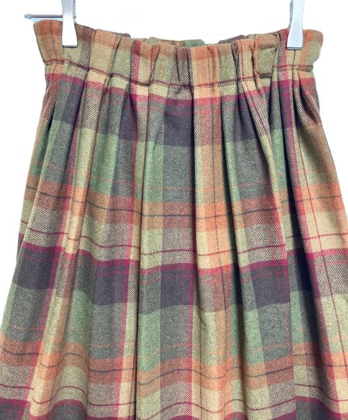 O’NEIL OF DUBLIN（オニールオブダブリン）O’NEIL OF DUBLIN (オニールオブダブリン) ウールスカート ブラウン×グリーン サイズ:SIZE 38の古着・服飾アイテム