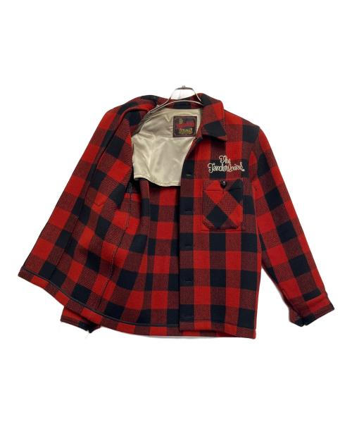 TENDERLOIN（テンダーロイン）TENDERLOIN (テンダーロイン) バッファロージャケット レッド×ブラック サイズ:SIZE Sの古着・服飾アイテム
