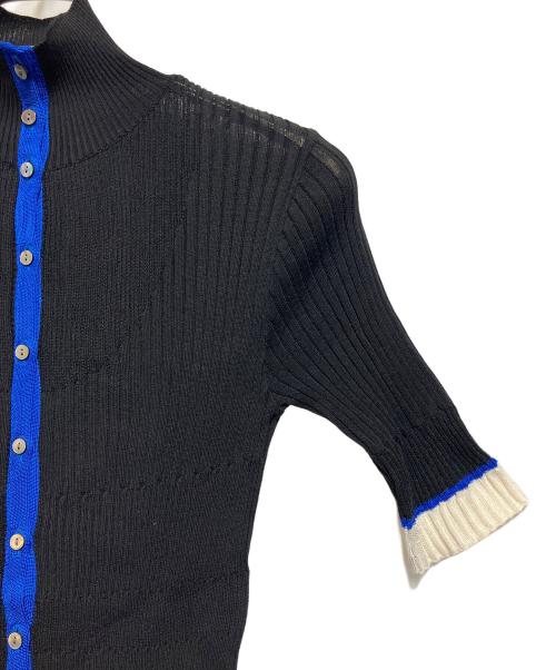UNITED TOKYO（ユナイテッドトーキョー）UNITED TOKYO (ユナイテッドトーキョー) シアーカラーラインリブニット ブラック×ブルー サイズ:SIZE  Freeの古着・服飾アイテム