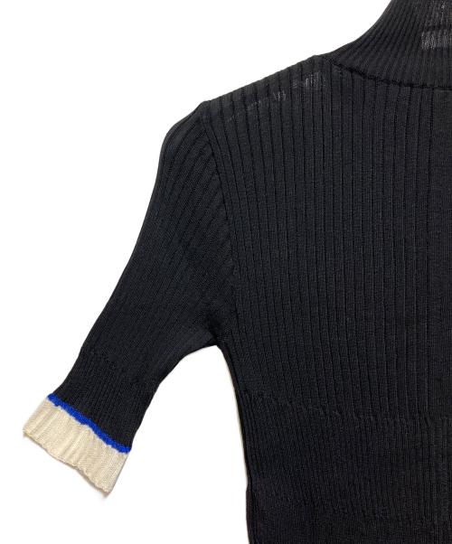 UNITED TOKYO（ユナイテッドトーキョー）UNITED TOKYO (ユナイテッドトーキョー) シアーカラーラインリブニット ブラック×ブルー サイズ:SIZE  Freeの古着・服飾アイテム