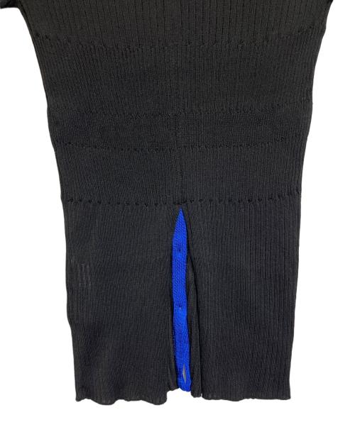 UNITED TOKYO（ユナイテッドトーキョー）UNITED TOKYO (ユナイテッドトーキョー) シアーカラーラインリブニット ブラック×ブルー サイズ:SIZE  Freeの古着・服飾アイテム