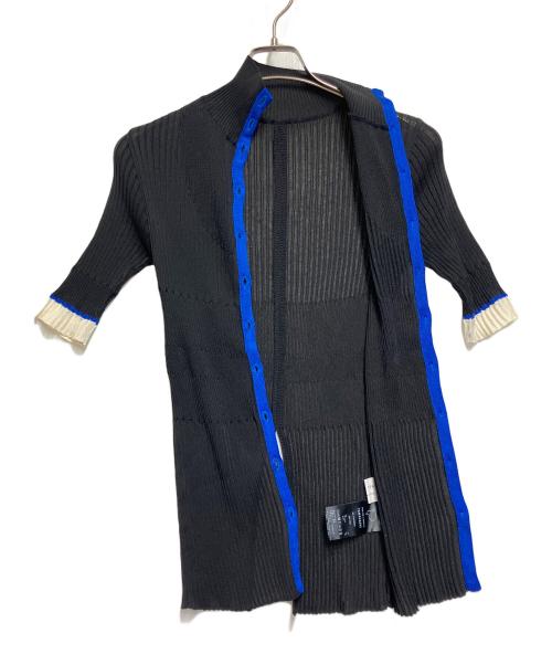 UNITED TOKYO（ユナイテッドトーキョー）UNITED TOKYO (ユナイテッドトーキョー) シアーカラーラインリブニット ブラック×ブルー サイズ:SIZE  Freeの古着・服飾アイテム