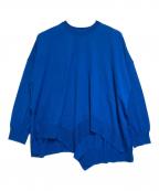 ENFOLDエンフォルド）の古着「WAVE-HEM PULLOVER」｜ブルー