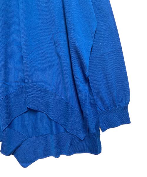 ENFOLD（エンフォルド）ENFOLD (エンフォルド) WAVE-HEM PULLOVER ブルー サイズ:SIZE 38の古着・服飾アイテム