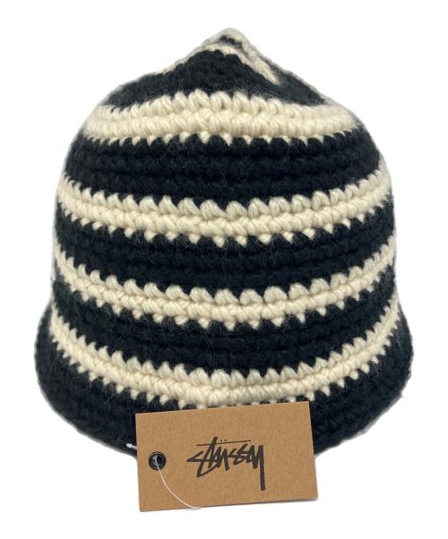 stussy（ステューシー）stussy (ステューシー) バケットハット ブラック×ホワイト 未使用品の古着・服飾アイテム