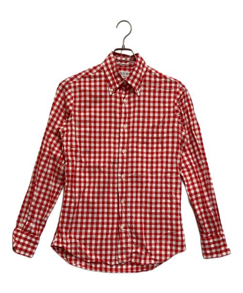 INDIVIDUALIZED SHIRTS（インディビジュアライズドシャツ）INDIVIDUALIZED SHIRTS (インディビジュアライズドシャツ) 長袖シャツ レッド×ホワイト サイズ:SIZE 14−32の古着・服飾アイテム