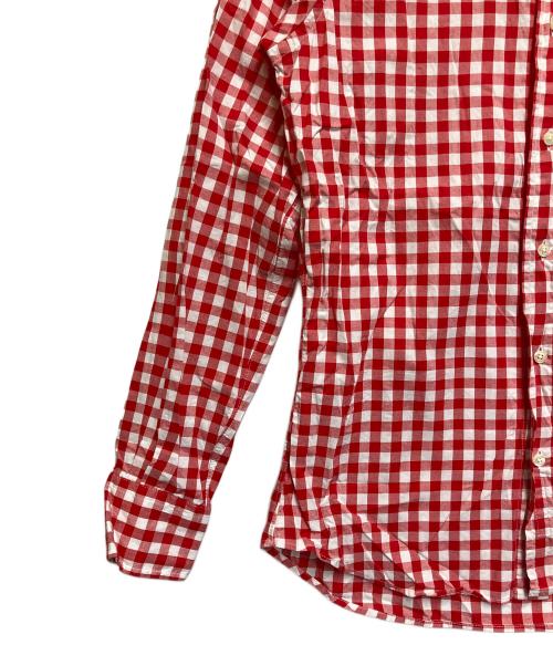 INDIVIDUALIZED SHIRTS（インディビジュアライズドシャツ）INDIVIDUALIZED SHIRTS (インディビジュアライズドシャツ) 長袖シャツ レッド×ホワイト サイズ:SIZE 14−32の古着・服飾アイテム