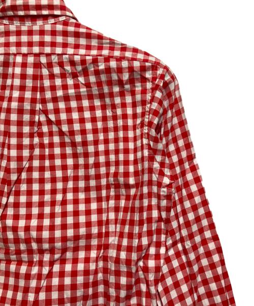 INDIVIDUALIZED SHIRTS（インディビジュアライズドシャツ）INDIVIDUALIZED SHIRTS (インディビジュアライズドシャツ) 長袖シャツ レッド×ホワイト サイズ:SIZE 14−32の古着・服飾アイテム
