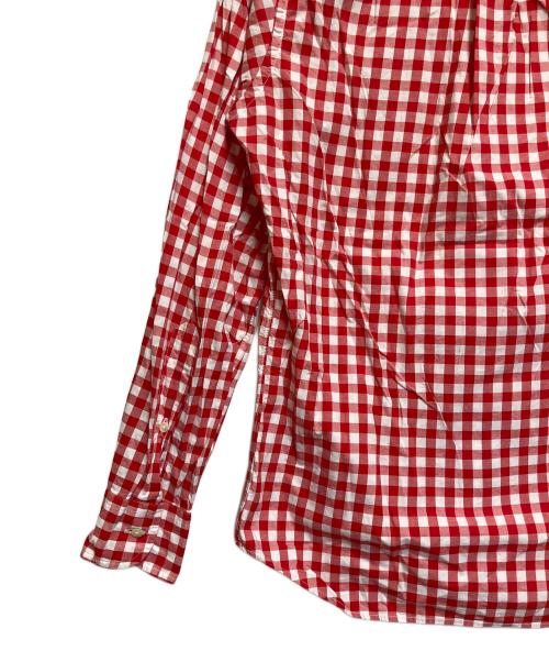 INDIVIDUALIZED SHIRTS（インディビジュアライズドシャツ）INDIVIDUALIZED SHIRTS (インディビジュアライズドシャツ) 長袖シャツ レッド×ホワイト サイズ:SIZE 14−32の古着・服飾アイテム