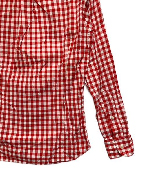 INDIVIDUALIZED SHIRTS（インディビジュアライズドシャツ）INDIVIDUALIZED SHIRTS (インディビジュアライズドシャツ) 長袖シャツ レッド×ホワイト サイズ:SIZE 14−32の古着・服飾アイテム