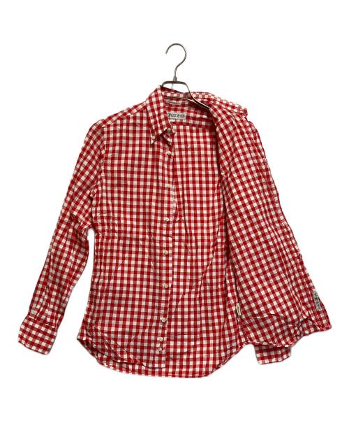 INDIVIDUALIZED SHIRTS（インディビジュアライズドシャツ）INDIVIDUALIZED SHIRTS (インディビジュアライズドシャツ) 長袖シャツ レッド×ホワイト サイズ:SIZE 14−32の古着・服飾アイテム