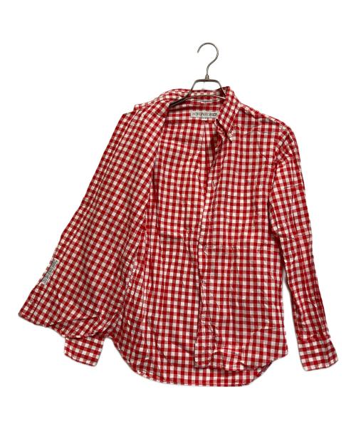 INDIVIDUALIZED SHIRTS（インディビジュアライズドシャツ）INDIVIDUALIZED SHIRTS (インディビジュアライズドシャツ) 長袖シャツ レッド×ホワイト サイズ:SIZE 14−32の古着・服飾アイテム