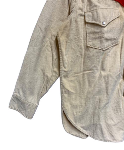 WOOLRICH（ウールリッチ）WOOLRICH (ウールリッチ) シャモアクロスシャツ ベージュ×オレンジ サイズ:SIZE XLの古着・服飾アイテム
