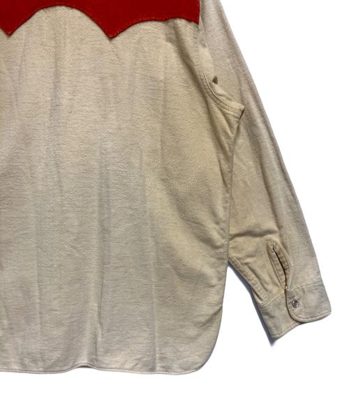 WOOLRICH（ウールリッチ）WOOLRICH (ウールリッチ) シャモアクロスシャツ ベージュ×オレンジ サイズ:SIZE XLの古着・服飾アイテム