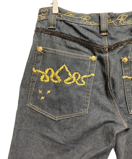 Crown holder（クラウン・ホルダー）Crown holder (クラウン・ホルダー) デニムパンツ インディゴ×レッド サイズ:SIZE 91cm (W36)の古着・服飾アイテム