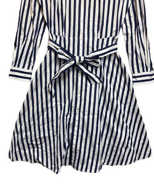 RALPH LAUREN（ラルフローレン）RALPH LAUREN (ラルフローレン) 長袖ワンピース ブルー×ホワイト サイズ:SIZE 00の古着・服飾アイテム
