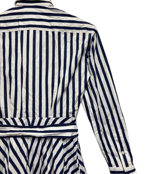 RALPH LAUREN（ラルフローレン）RALPH LAUREN (ラルフローレン) 長袖ワンピース ブルー×ホワイト サイズ:SIZE 00の古着・服飾アイテム