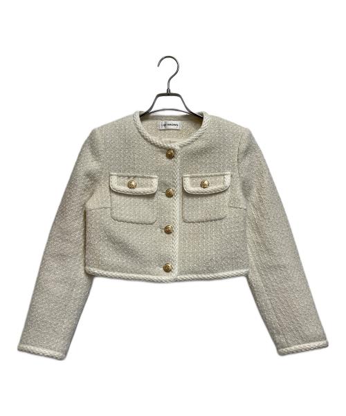 Lily Brown（リリーブラウン）Lily Brown (リリーブラウン) ツイードジャケット アイボリー サイズ:SIZE ONEの古着・服飾アイテム