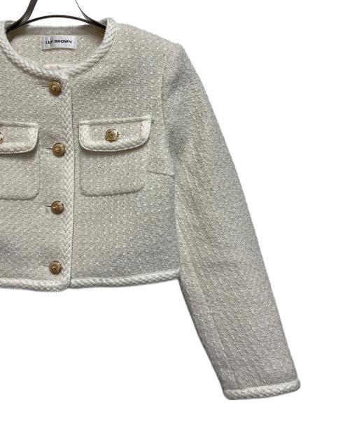 Lily Brown（リリーブラウン）Lily Brown (リリーブラウン) ツイードジャケット アイボリー サイズ:SIZE ONEの古着・服飾アイテム
