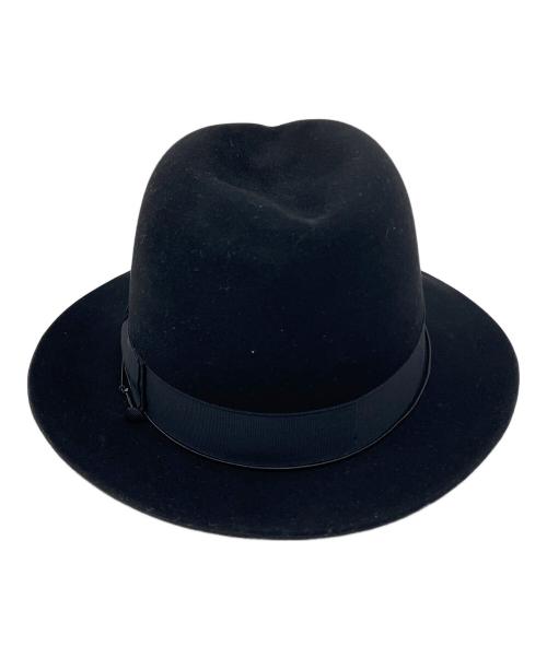 BORSALINO（ボルサリーノ）BORSALINO (ボルサリーノ) 中折れハット ブラックの古着・服飾アイテム