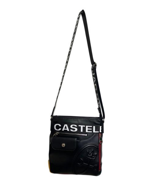 CASTELBAJAC（カステルバジャック）CASTELBAJAC (カステルバジャック) ショルダーバッグ ブラック×レッドの古着・服飾アイテム