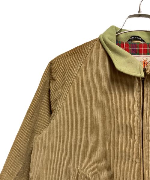 BARACUTA（バラクータ）BARACUTA (バラクータ) コーデュロイハリントンジャケット ブラウン×カーキ サイズ:ＳＩＺＥ　不明の古着・服飾アイテム