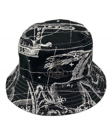 Vivienne Westwood バケットハット ブラック/ホワイトチェック 中古・古着通販】Vivienne Westwood (ヴィヴィアンウエストウッド
