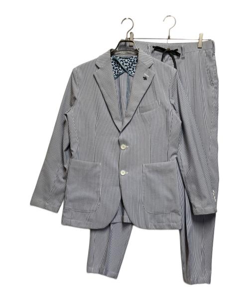 G-Stage（ジーステージ）G-Stage (ジーステージ) シアサッカー ストライプ スカイブルー×ホワイト サイズ:SIZE 46の古着・服飾アイテム