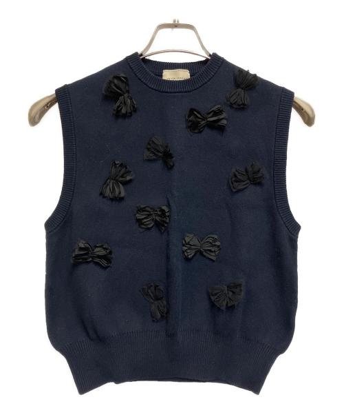 UNITED ARROWS TOKYO（ユナイテッドアローズトウキョウ）UNITED ARROWS TOKYO (ユナイテッドアローズトウキョウ) ニットベスト ネイビー サイズ:不明の古着・服飾アイテム